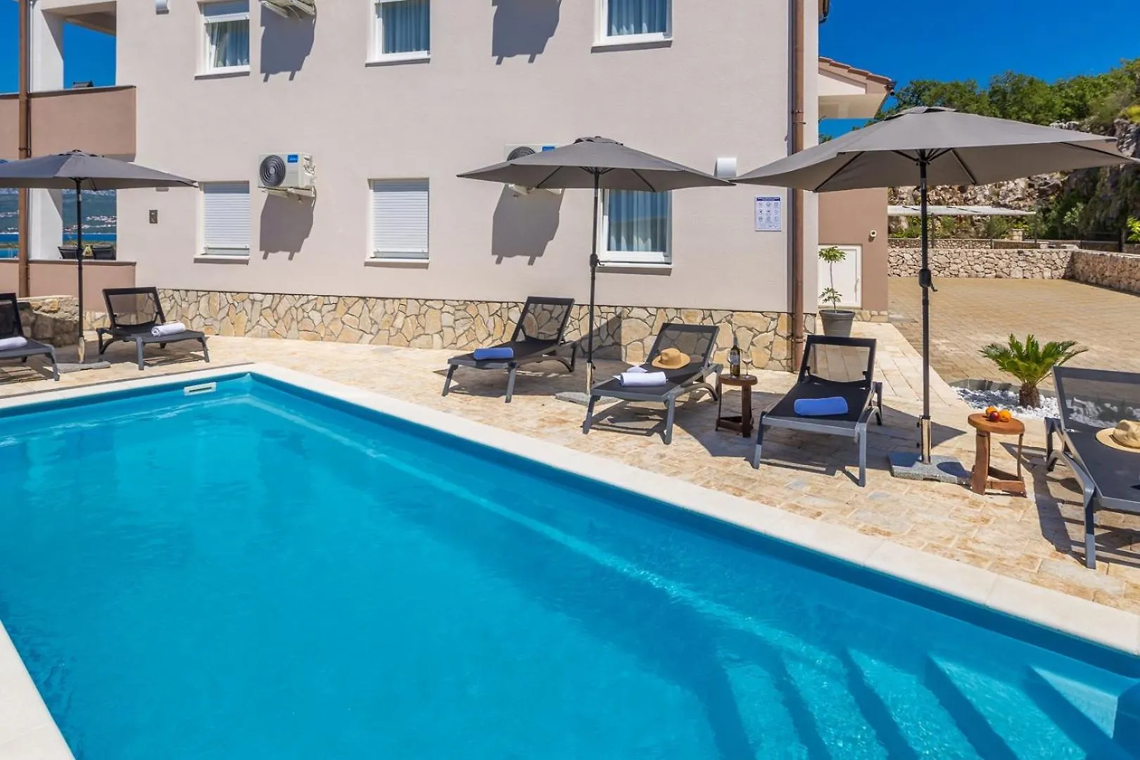 House Capri With Heated Pool And Sea View Hotel Klimno