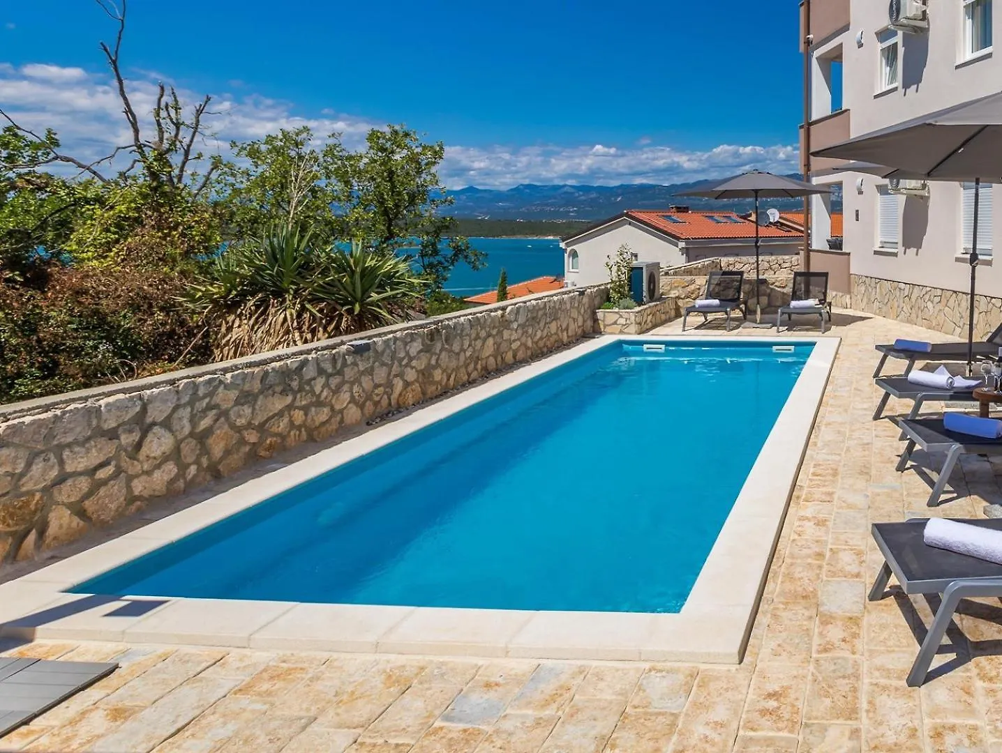 House Capri With Heated Pool And Sea View Hotel Klimno Croatia