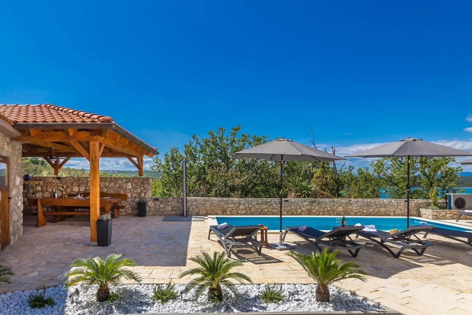 House Capri With Heated Pool And Sea View Hotel Klimno