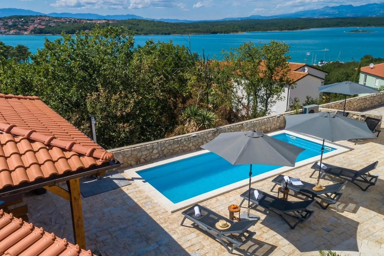 House Capri With Heated Pool And Sea View Hotel Klimno 0*,  Croatia